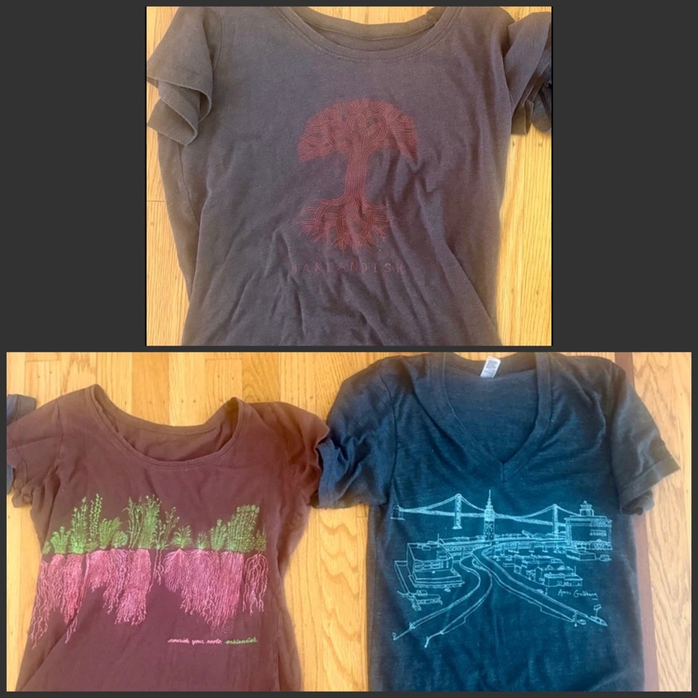 Lot of 3 Oaklandish and SF Bay Area Tshirts Women’s XS/S